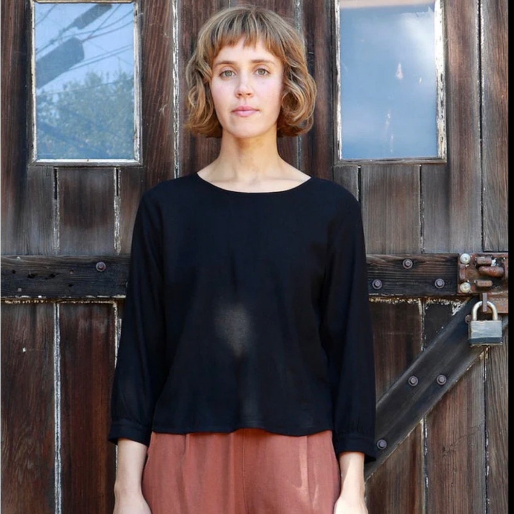Me & Arrow cuff sleeve blouse